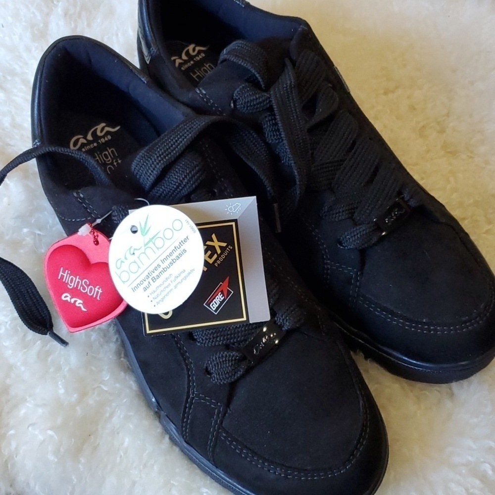 Ara Men's Black HighSoft Sneakers With GORE TEX SIZE 8 - Picture 2 of 11